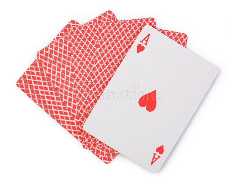 Cartas de jogar em fundo branco fotografia de stock royalty free