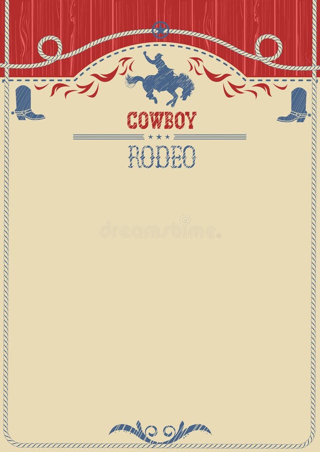 Cartaz americano do rodeio do vaqueiro Fundo de papel ocidental do vetor para ilustração royalty free Cartaz americano do rodeio do vaqueiro Fundo de papel ocidental do vetor para ilustração royalty free