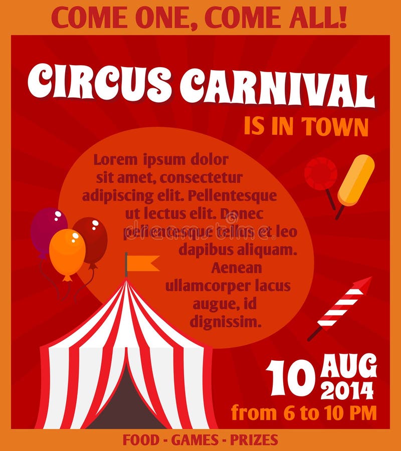 Cartaz da propaganda do circo