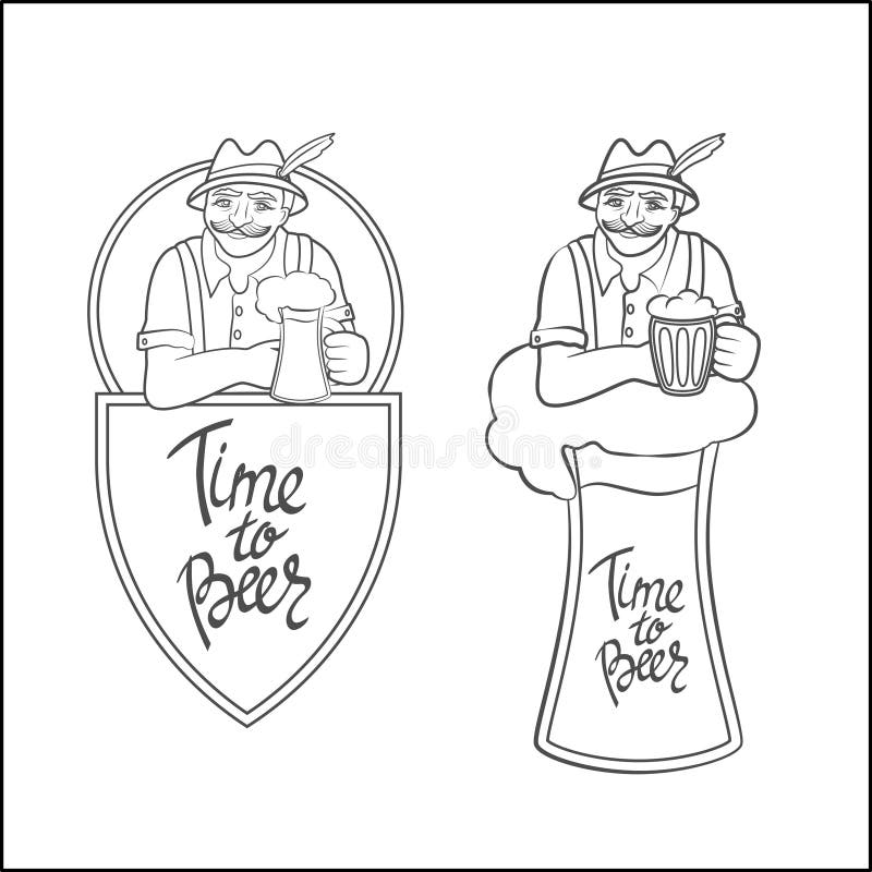 Cartaz de Beerfest com tempo escrito à mão do ` das citações ao ` da cerveja ilustração do vetor Cartaz de Beerfest com tempo escrito à mão do ` das citações ao ` da cerveja ilustração do vetor