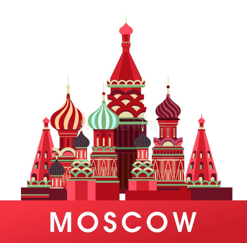 Cartaz Rússia Moscovo ilustração royalty free