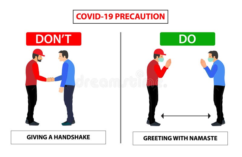 Cartaz do e do dont para o vírus da corona 19 da covid. instrução de segurança para funcionários de escritório e pessoal. ilustraç