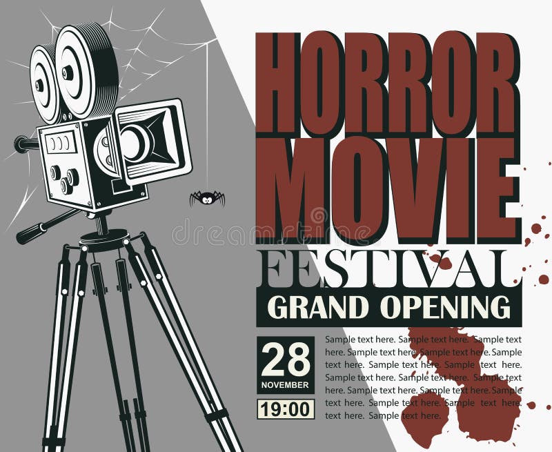 Modelo De Design De Cartaz De Filmes De Terror Ilustração do Vetor -  Ilustração de escuro, pesadelo: 230866790