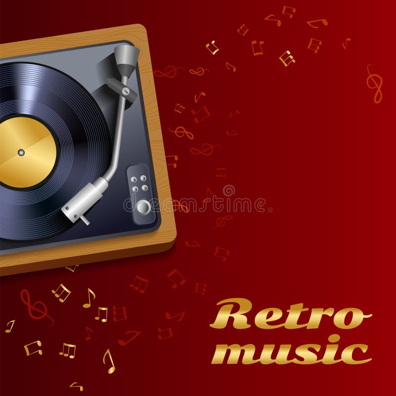 Música retro cartaz com disco de vinil e jogador imagem vetorial de  paseven© 150933752