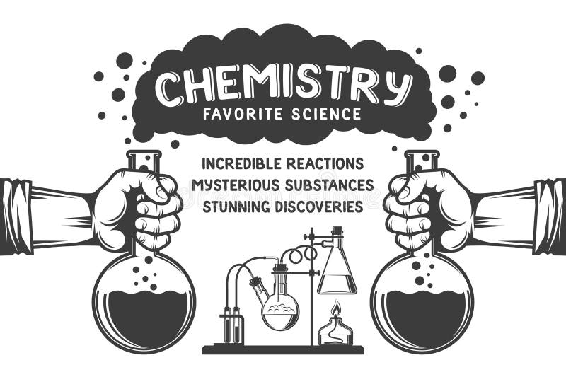 Cartaz retro da química ilustração royalty free Cartaz retro da química ilustração royalty free