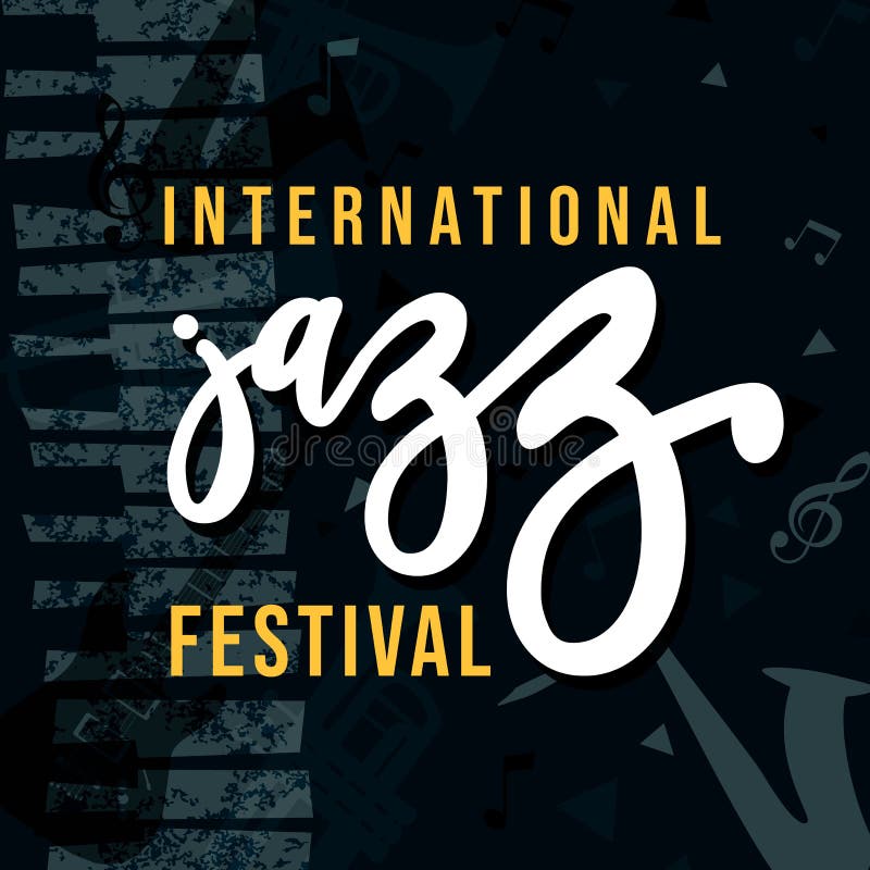 Cartaz retro internacional do grunge do festival de música jazz ilustração stock Cartaz retro internacional do grunge do festival de música jazz ilustração stock