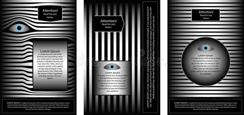 CARTAZ 17 um grupo de folhetos para atrair a atenção ilustração stock CARTAZ 17 um grupo de folhetos para atrair a atenção ilustração stock