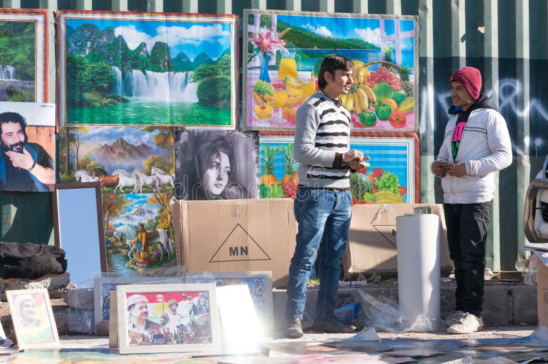 Cartaz/vendedor das imagens foto de stock royalty free