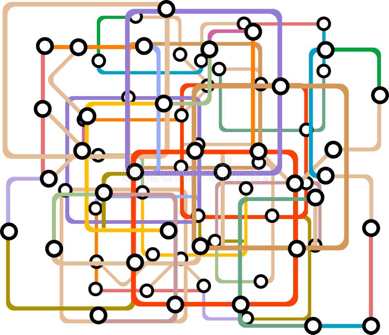 Carte abstraite colorée de souterrain. Vecteur illustration de vecteur Carte abstraite colorée de souterrain. Vecteur illustration de vecteur