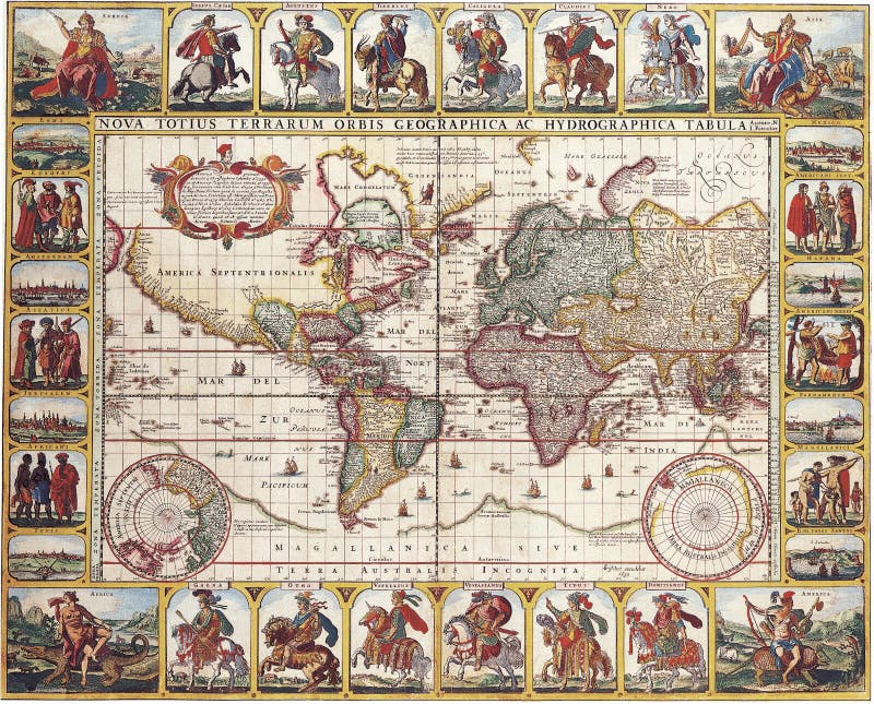 Carte antique de haute qualité illustration stock Carte antique de haute qualité illustration stock