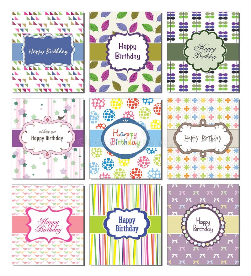 Carte d'anniversaire illustration stock Carte d'anniversaire illustration stock