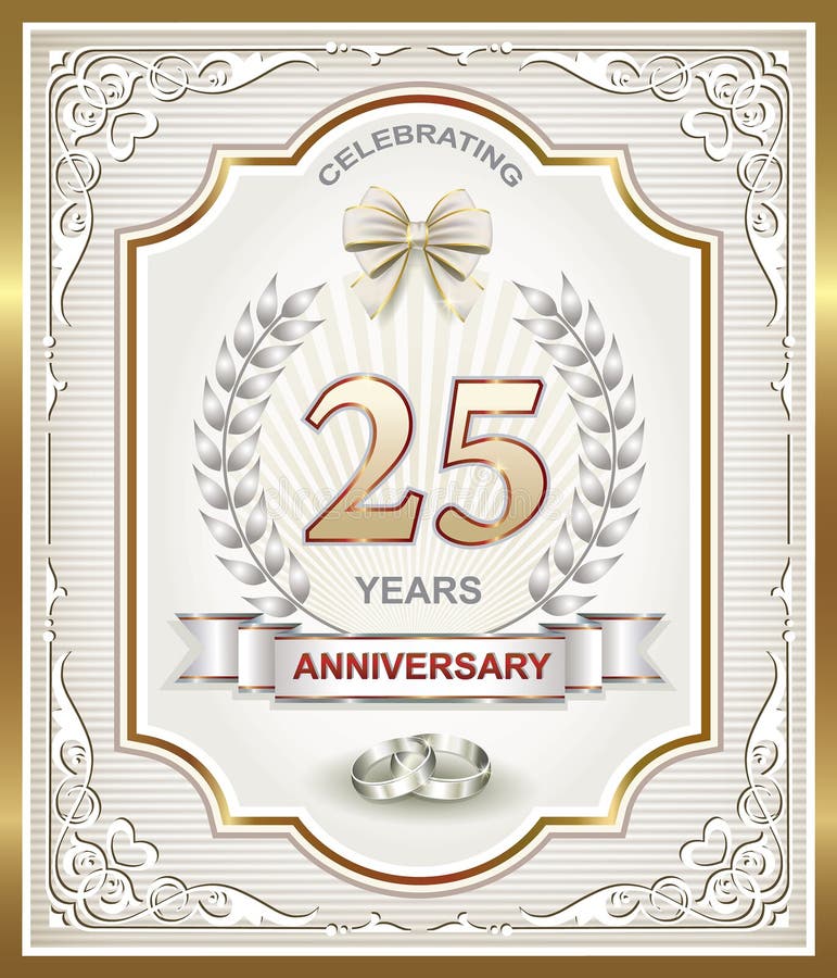 Carte D Anniversaire 25 Ans Illustration De Vecteur Illustration Du Bande Jour Carte D Anniversaire 25 Ans Illustration De Vecteur Illustration Du Bande Jour