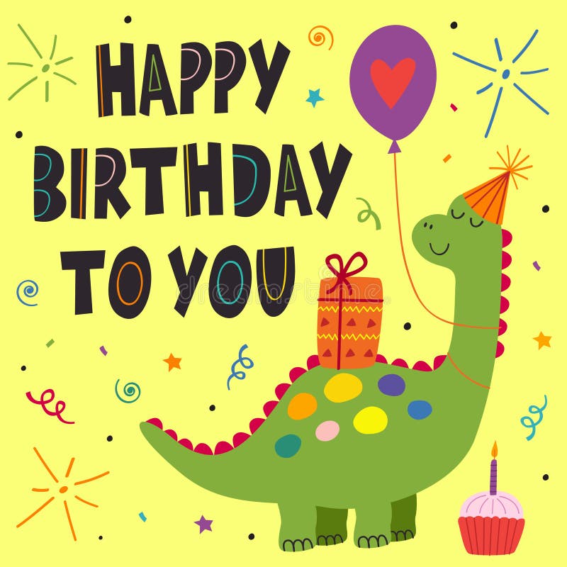 dinosaur-mignon-de-dessin-anim-carte-de-voeux-de-joyeux-anniversaire