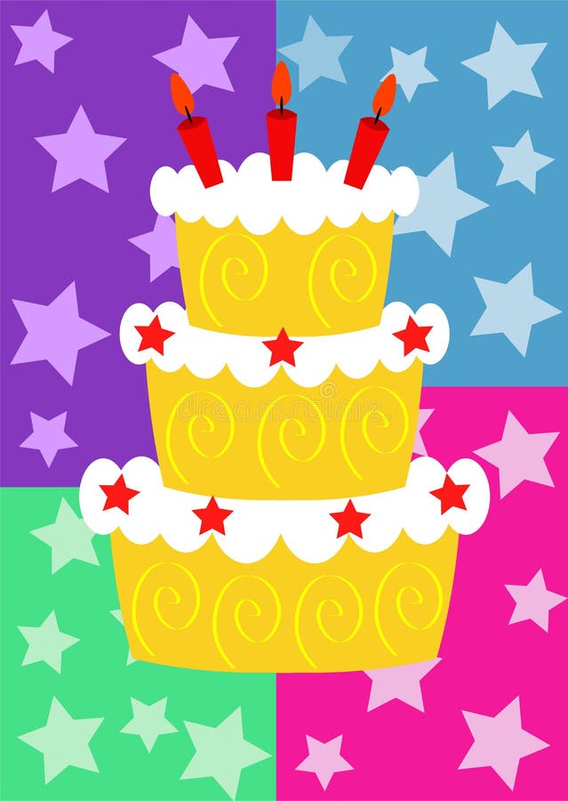 Carte d'anniversaire avec un gâteau