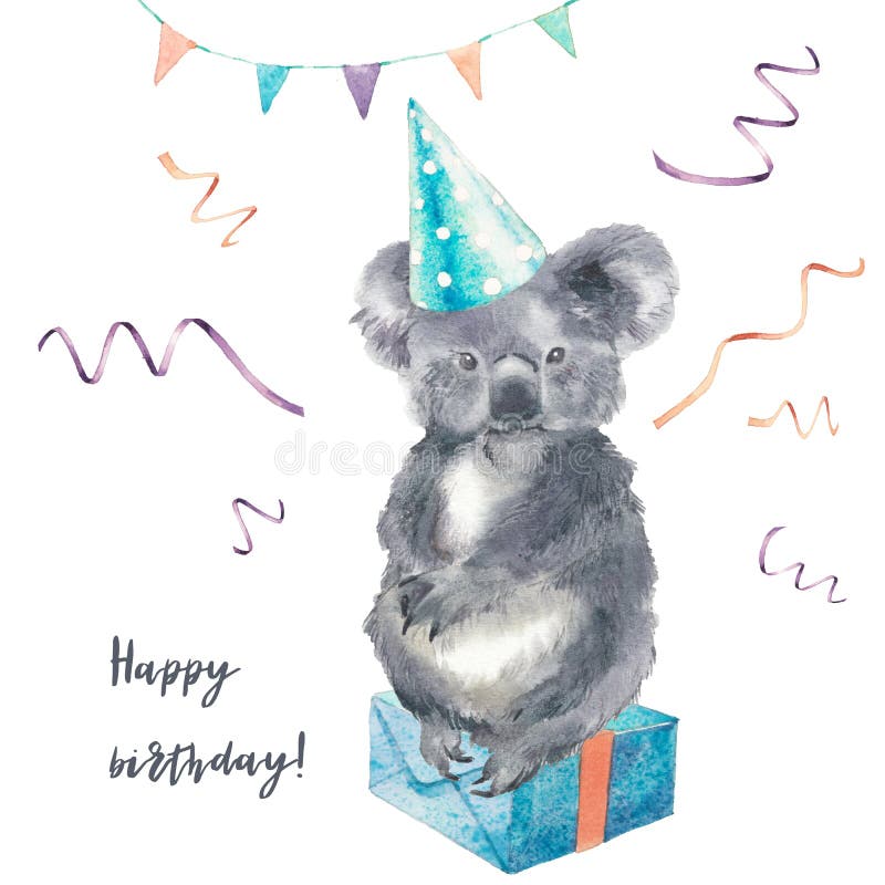 Carte Cute Koala Joyeux Anniversaire