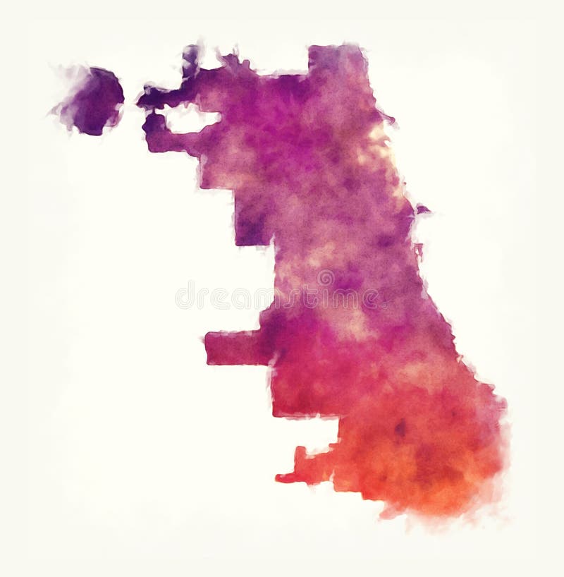 Carte d'aquarelle de ville de Chicago devant un fond blanc illustration de vecteur Carte d'aquarelle de ville de Chicago devant un fond blanc illustration de vecteur
