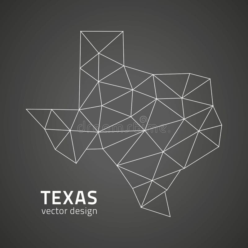 Carte d'ensemble de vecteur de mosaïque de triangle de noir du Texas illustration libre de droits Carte d'ensemble de vecteur de mosaïque de triangle de noir du Texas illustration libre de droits
