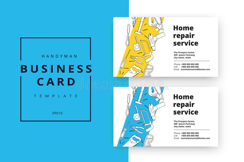Carte d'entreprise constituée en société d'amélioration de l'habitat avec des outils de réparation Hous illustration libre de droits Carte d'entreprise constituée en société d'amélioration de l'habitat avec des outils de réparation Hous illustration libre de droits