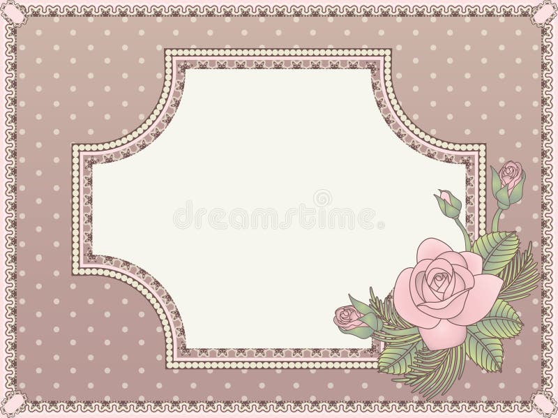 Carte d'invitation d'amour de vintage illustration stock Carte d'invitation d'amour de vintage illustration stock