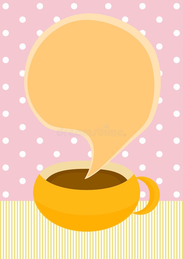 Carte d'invitation de cuvette de chocolat ou de café illustration libre de droits Carte d'invitation de cuvette de chocolat ou de café illustration libre de droits
