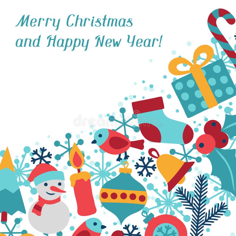 Carte d'invitation de Joyeux Noël et de bonne année
