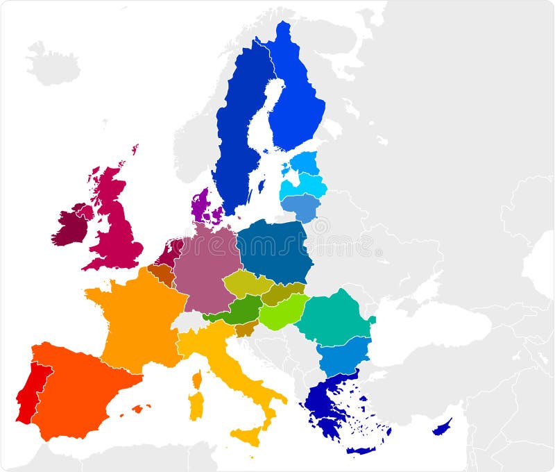 Carte Politique 2015 De Pays De Lunion Européenne