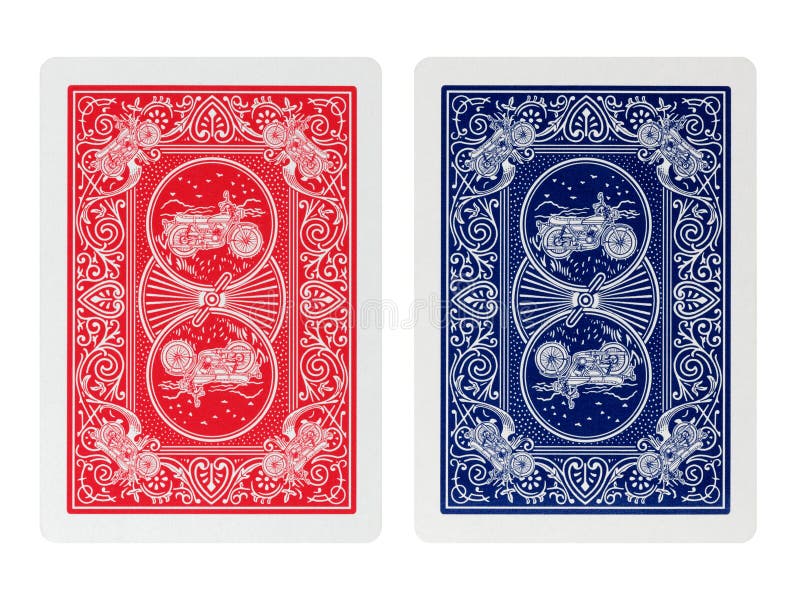 Carte da gioco del poker del lato posteriore isolate immagini stock libere da diritti Carte da gioco del poker del lato posteriore isolate immagini stock libere da diritti