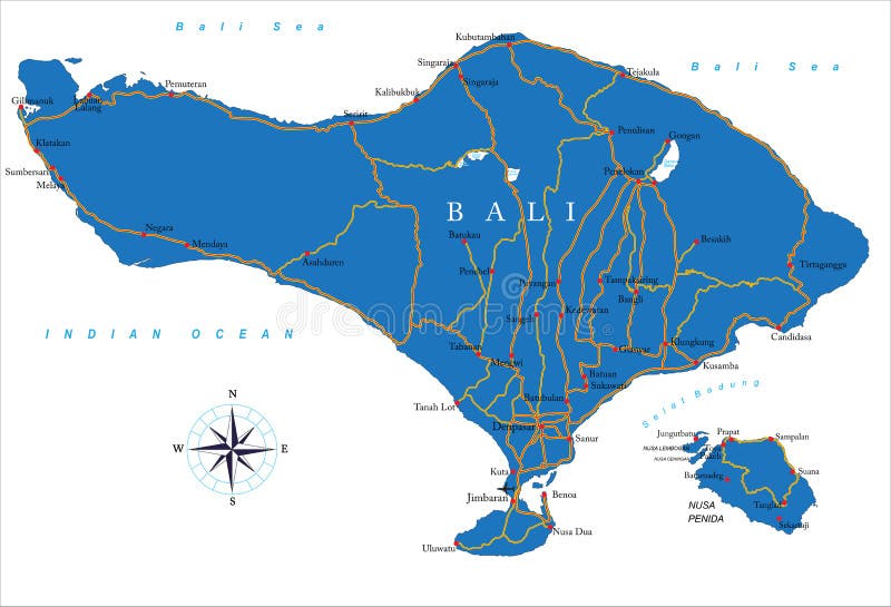  Carte  de  Bali  illustration  de  vecteur Illustration  du 