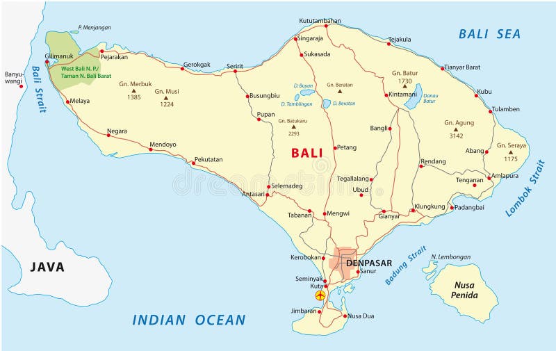  Carte  de  Bali  illustration  de  vecteur Illustration  du 