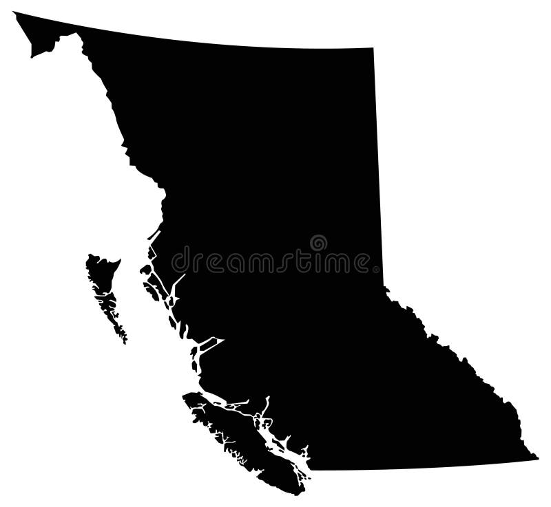 Carte de Colombie-Britannique - province dans le Canada