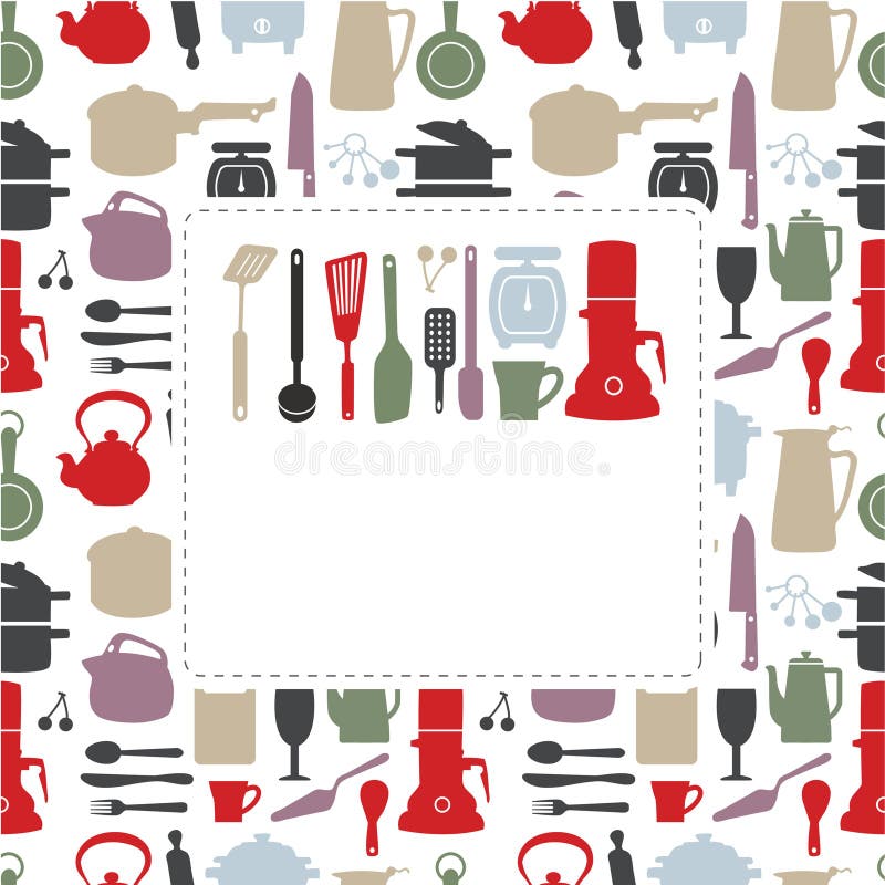 Carte de cuisine de dessin animé illustration de vecteur Carte de cuisine de dessin animé illustration de vecteur