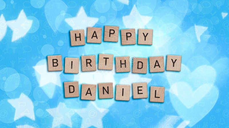 Carte De David De Joyeux Anniversaire Avec Le Texte En Bois De Tuiles Photo Stock Image Du Celebrez Bonheur