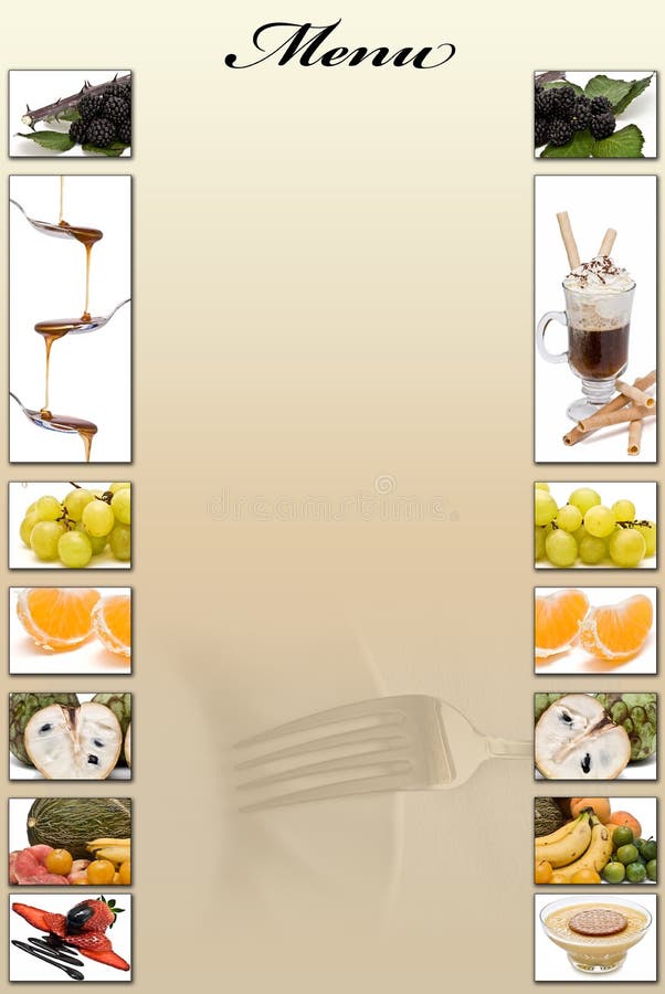 Carte de dessert. photo stock Carte de dessert. photo stock