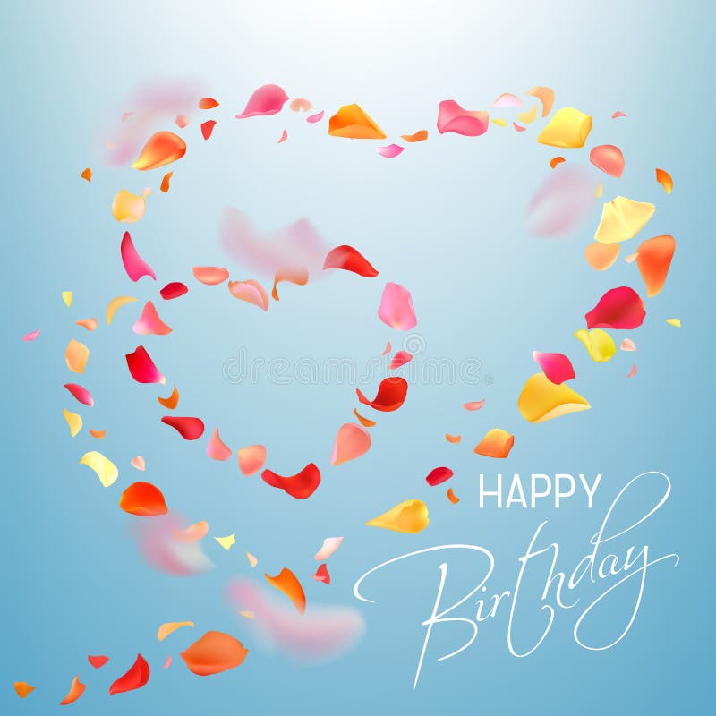 Carte De Joyeux Anniversaire Avec Les Petales De Rose Rouges Illustration De Vecteur Illustration Du Jour Assortiment Carte De Joyeux Anniversaire Avec Les Petales De Rose Rouges Illustration De Vecteur Illustration Du Jour Assortiment