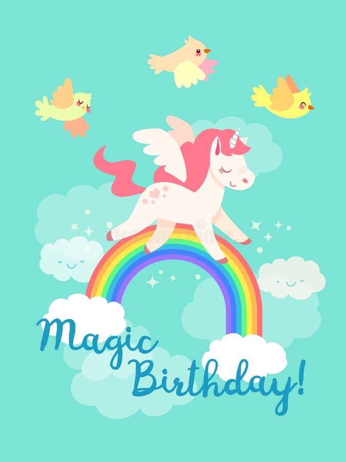 Carte De Joyeux Anniversaire De Conte De Fees Avec La Licorne De Vol Dans Le Vecteur Illustration De Vecteur Illustration Du Joyeux Fees Carte De Joyeux Anniversaire De Conte De Fees Avec La Licorne De Vol Dans Le Vecteur Illustration De Vecteur Illustration Du Joyeux Fees