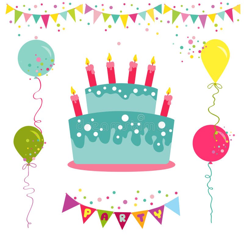 Carte de joyeux anniversaire et d'invitation de partie illustration de vecteur Carte de joyeux anniversaire et d'invitation de partie illustration de vecteur