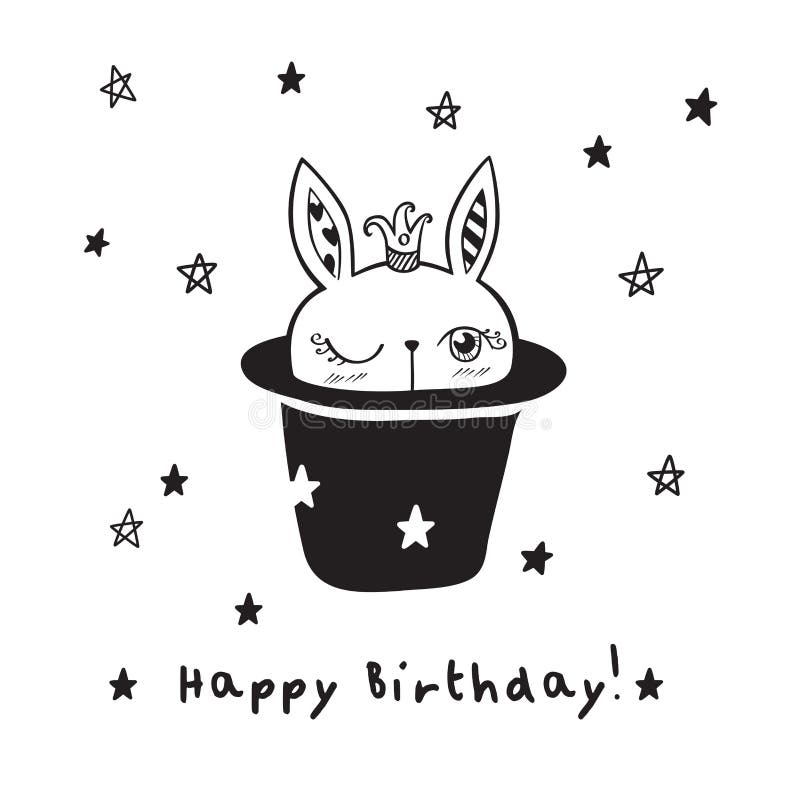 Carte De Joyeux Anniversaire Lapin Mignon Stock Illustrations Vecteurs Clipart 8 Stock Illustrations