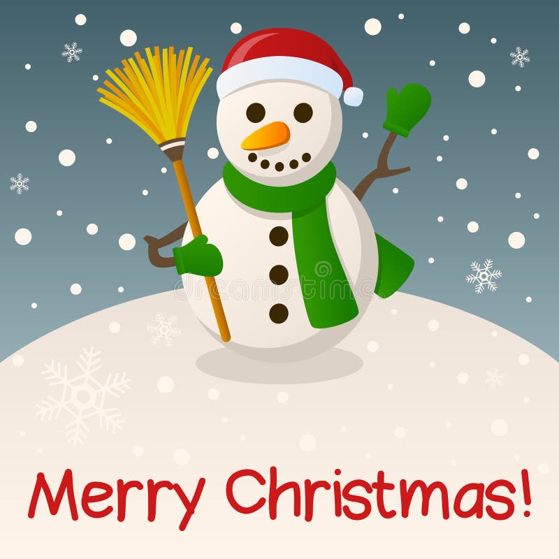 Carte de Joyeux Noël de bonhomme de neige illustration stock Carte de Joyeux Noël de bonhomme de neige illustration stock