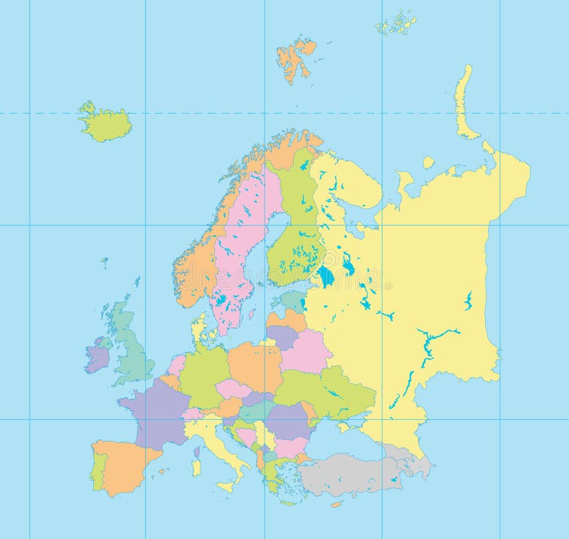 Carte Détaillée Politique Colorée Et Nouvelle De Carte De L