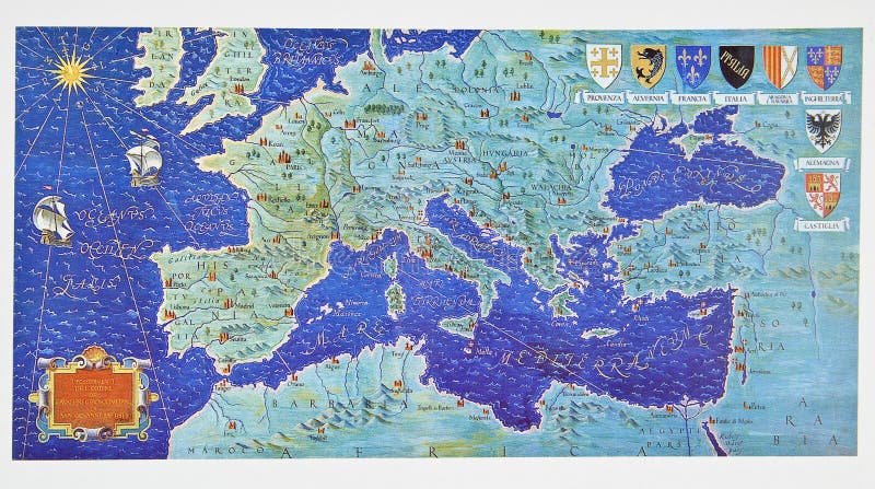 carte de l'Europe médiévale illustration libre de droits carte de l'Europe médiévale illustration libre de droits