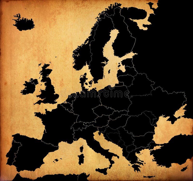 Carte de l'Europe de vintage image stock Carte de l'Europe de vintage image stock