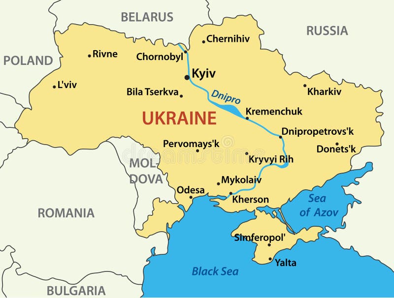 Carte de l'Ukraine - vecteur d'illustration illustration de vecteur Carte de l'Ukraine - vecteur d'illustration illustration de vecteur