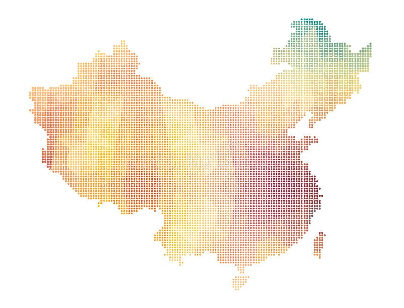 Carte de la Chine de style polygonal illustration stock Carte de la Chine de style polygonal illustration stock