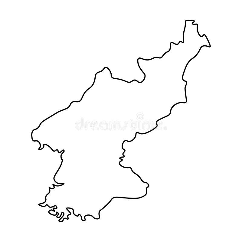 Carte de la Corée du Nord - contour illustration stock
