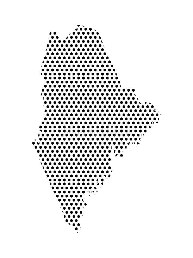 Vector illustration of the Dotted Pattern Map of US State of Maine. Vector illustration of the Dotted Pattern Map of US State of Maine