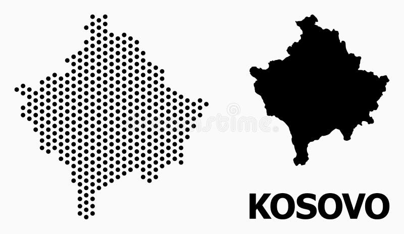 Carte de modèle pointillé de Kosovo illustration de vecteur Carte de modèle pointillé de Kosovo illustration de vecteur