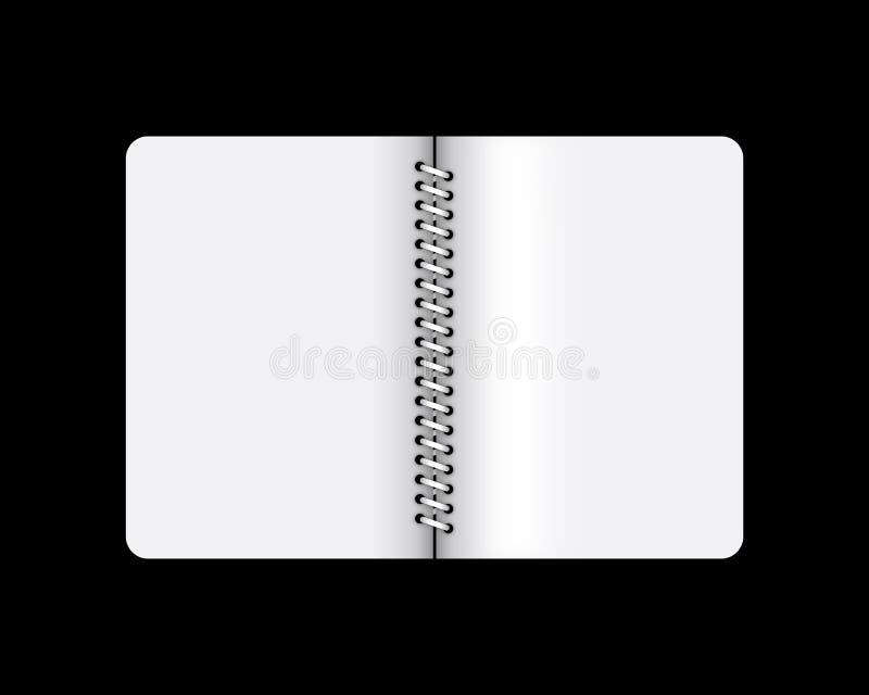 Carte de note închisă pe negru royalty free illustration