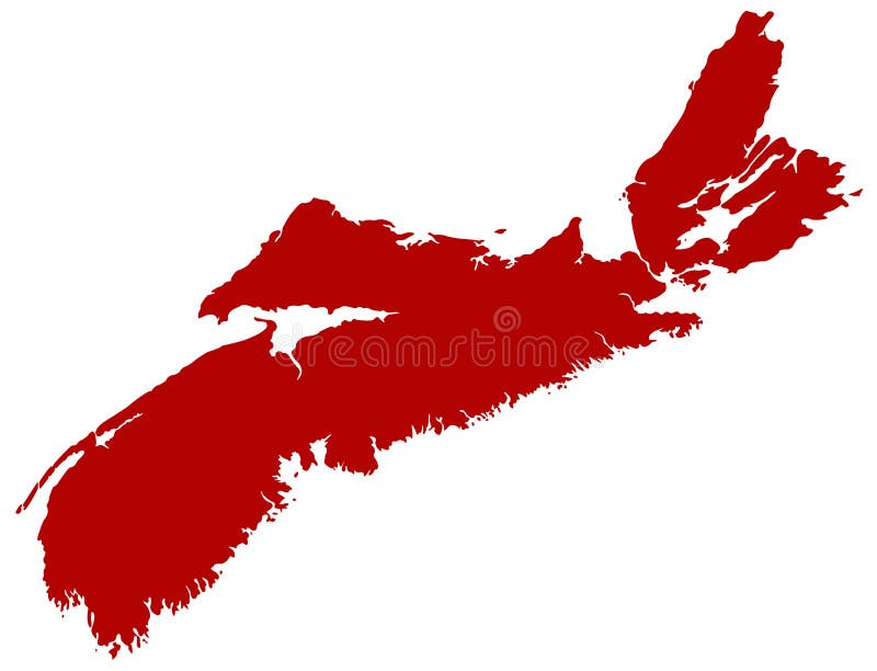 Carte de Nova Scotia - une de trois provinces maritimes du Canada illustration libre de droits Carte de Nova Scotia - une de trois provinces maritimes du Canada illustration libre de droits