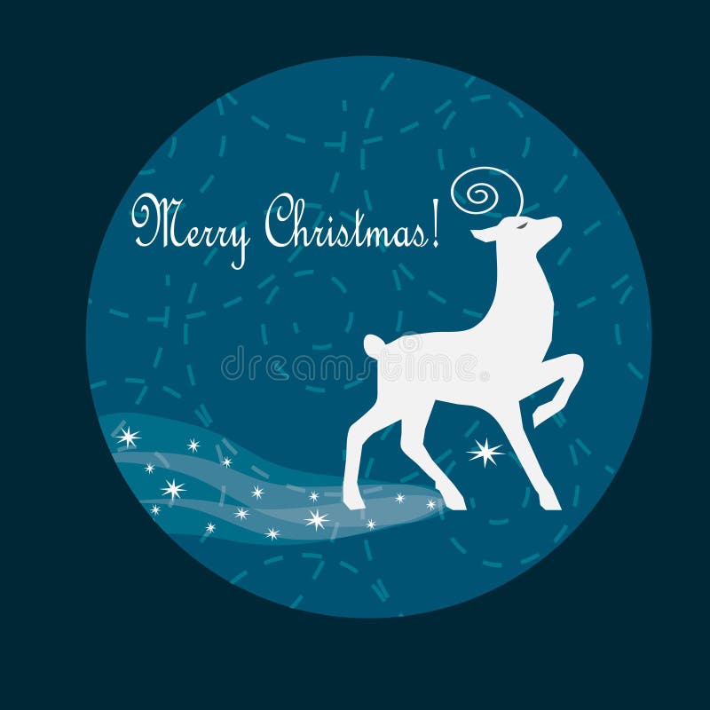 Carte de Noël avec des cerfs communs illustration libre de droits Carte de Noël avec des cerfs communs illustration libre de droits