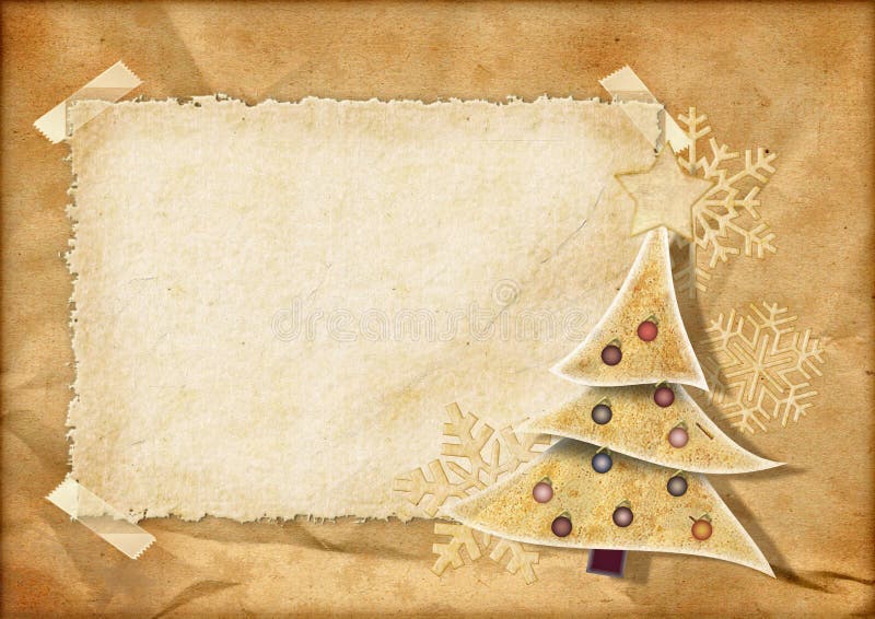 Carte de Noël de cru illustration de vecteur Carte de Noël de cru illustration de vecteur